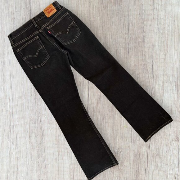Vintage Y2K LEVI’S 515 Bootcut Low Rise Dark Wash Denim Jeans Made In USA 2002 - Picture 2 of 10